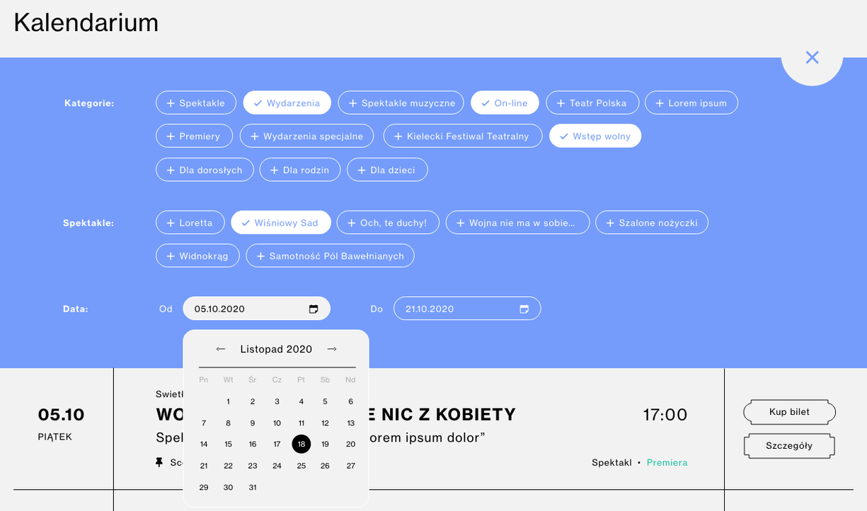 What do you need to be conscious of when building a website for a festival or fair?